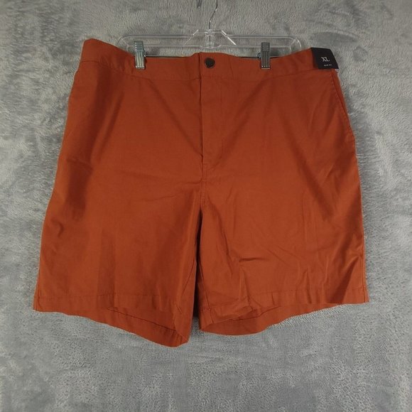 Treasure & Bond Womens‎ Chino Shorts Rust Stretch Slim Fit High Rise XL New - Picture 1 of 12